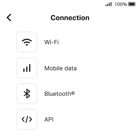 Solo device connection settings.