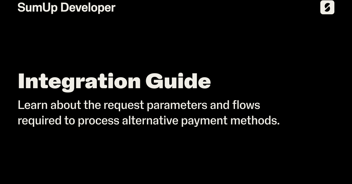 Integration Guide | SumUp Developer