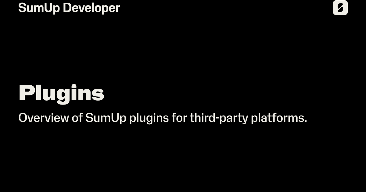 Plugins | SumUp Developer