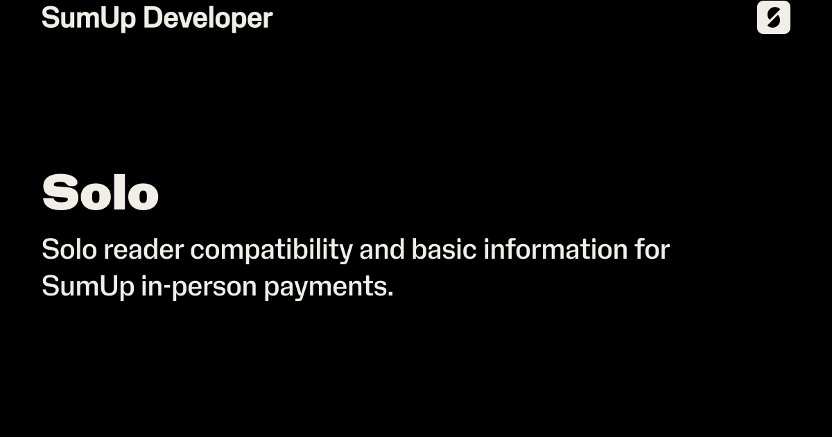 Solo | SumUp Developer